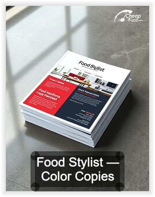 Food Stylist business card design sample