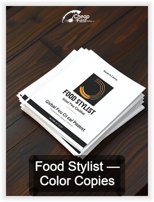 Food Stylist business card design sample