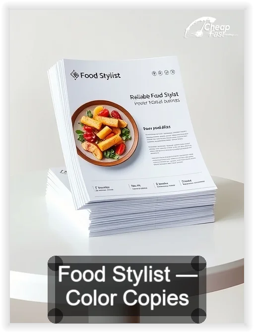 Food Stylist business card design sample
