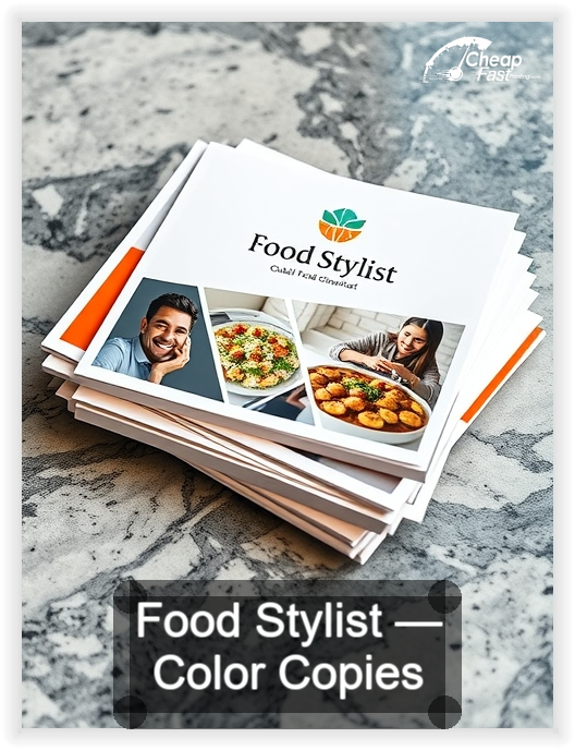 Food Stylist business card design sample