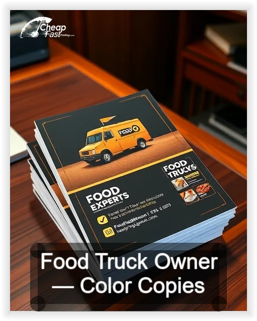 Food Truck Owner business card design sample