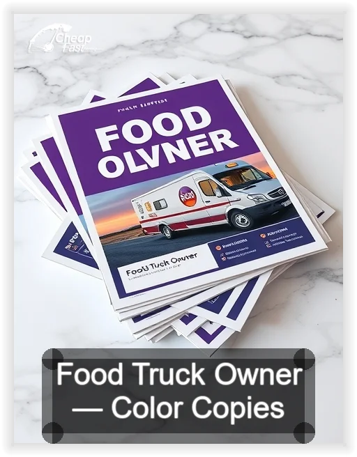 Food Truck Owner business card design sample