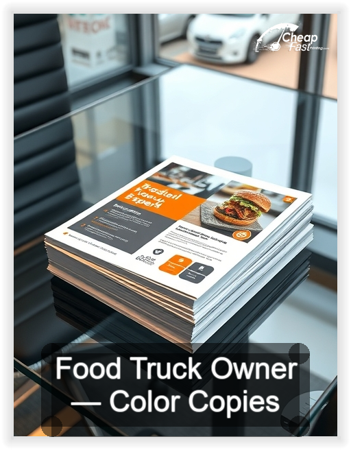 Food Truck Owner business card design sample