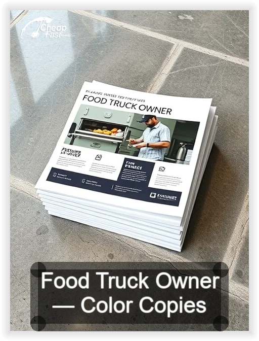 Food Truck Owner business card design sample