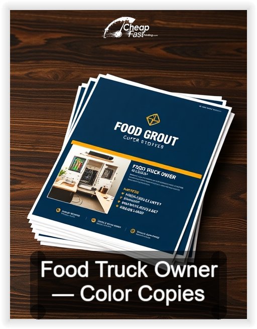 Food Truck Owner business card design sample