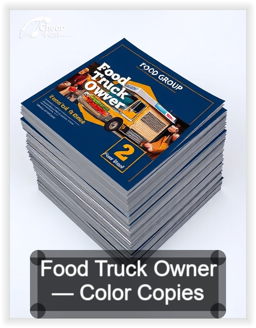 Food Truck Owner business card design sample