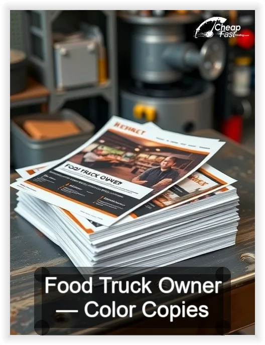 Food Truck Owner business card design sample