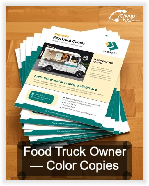 Food Truck Owner business card design sample
