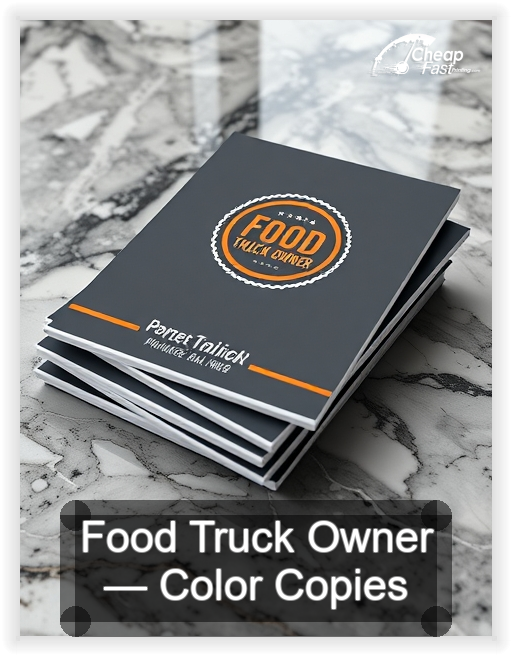 Food Truck Owner business card design sample