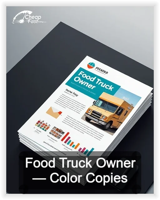 Food Truck Owner business card design sample