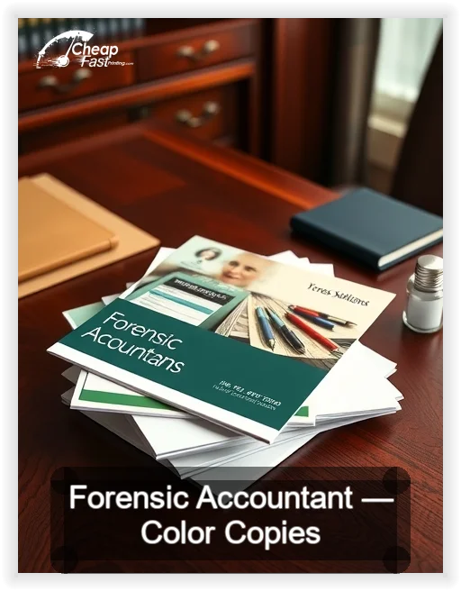 Forensic Accountant business card design sample