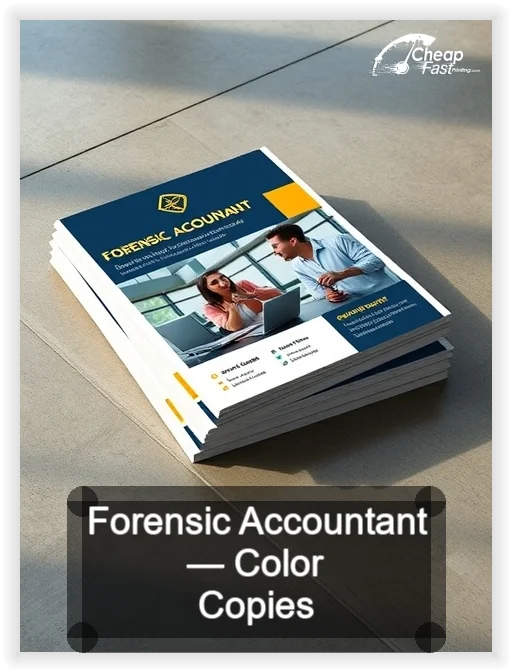 Forensic Accountant business card design sample
