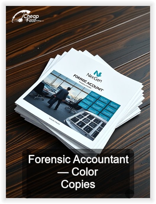 Forensic Accountant business card design sample