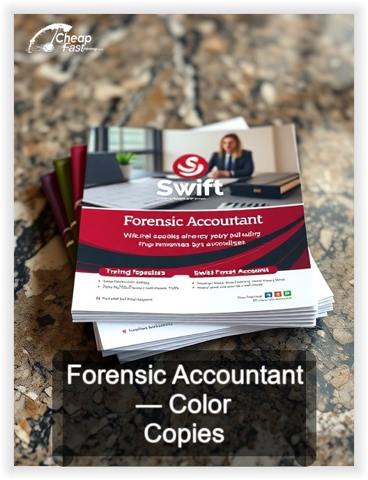 Forensic Accountant business card design sample