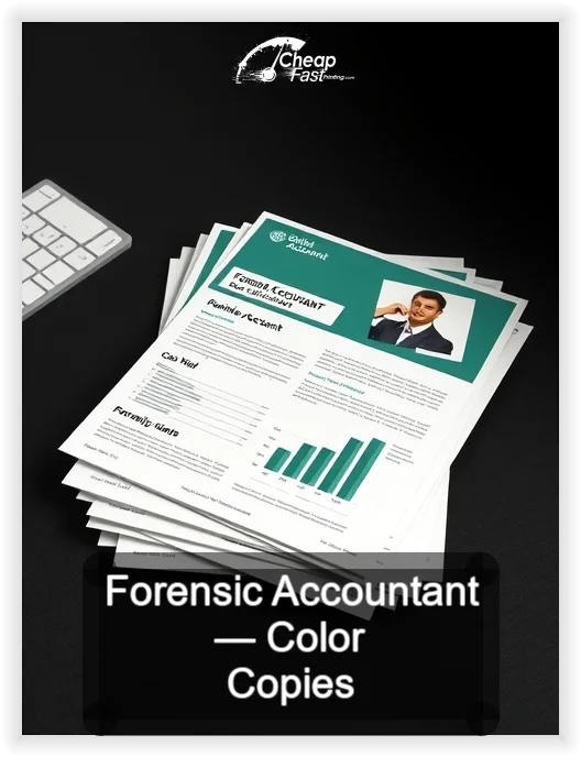 Forensic Accountant business card design sample