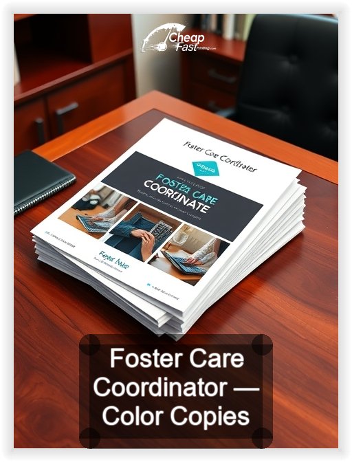 Foster Care Coordinator business card design sample