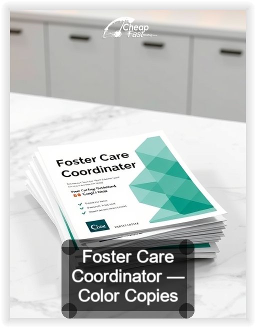 Foster Care Coordinator business card design sample