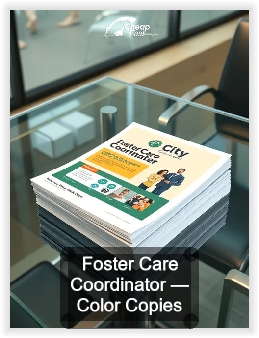 Foster Care Coordinator business card design sample