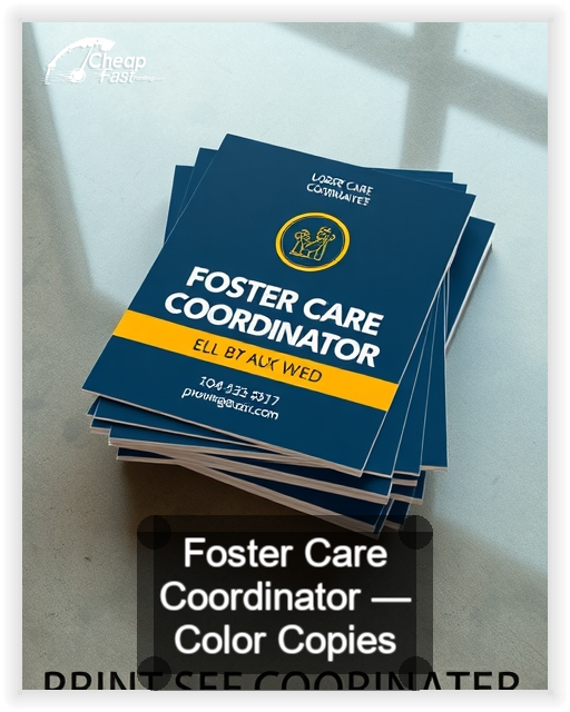 Foster Care Coordinator business card design sample
