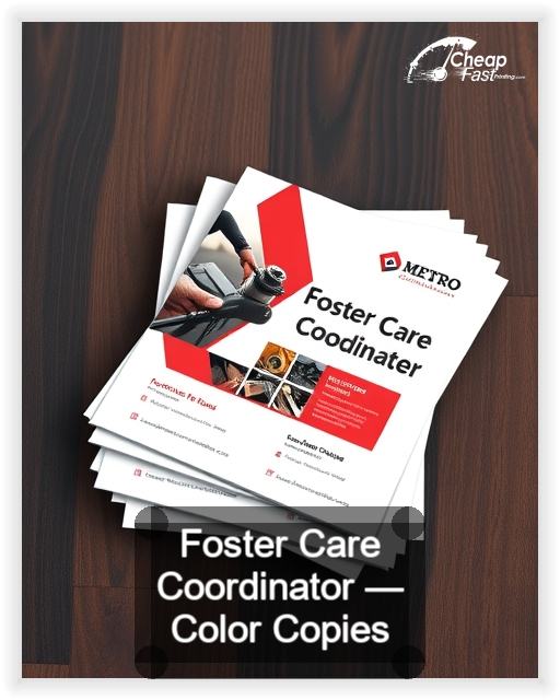 Foster Care Coordinator business card design sample