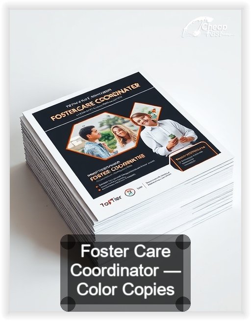 Foster Care Coordinator business card design sample