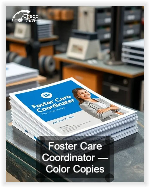 Foster Care Coordinator business card design sample