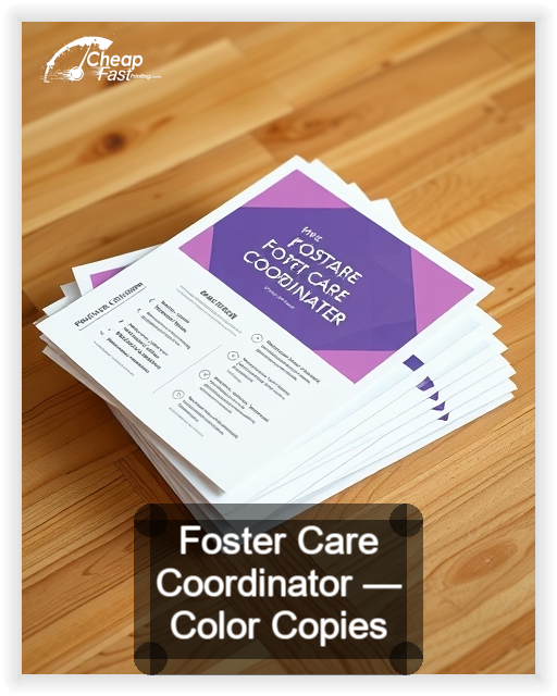 Foster Care Coordinator business card design sample