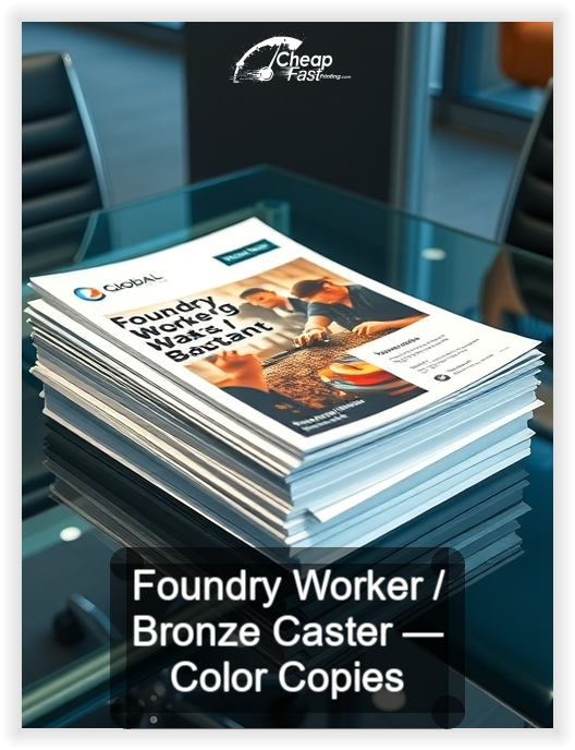 Foundry Worker Bronze Caster business card design sample