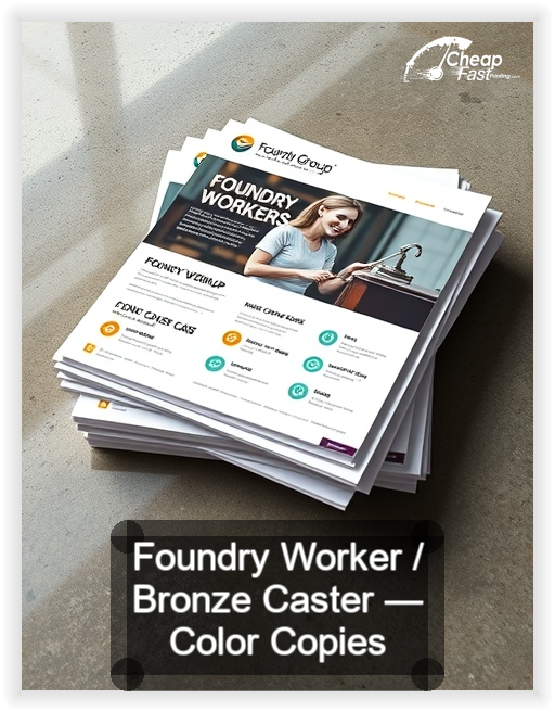 Foundry Worker Bronze Caster business card design sample