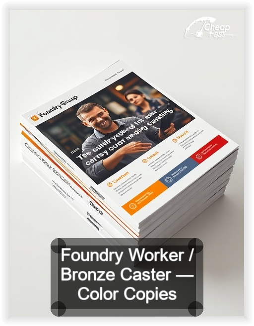 Foundry Worker Bronze Caster business card design sample