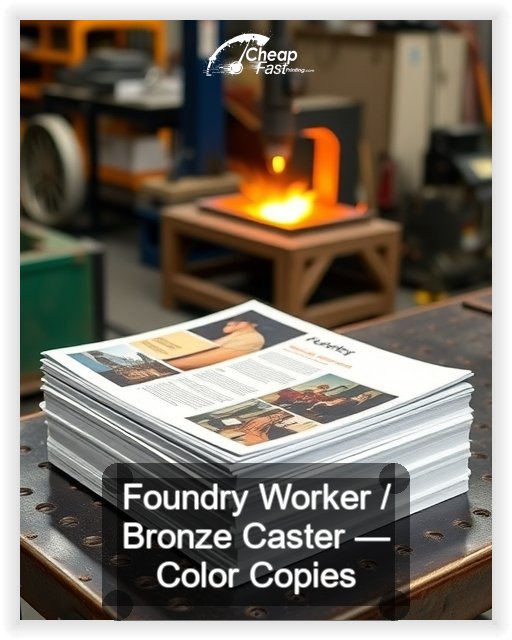 Foundry Worker Bronze Caster business card design sample