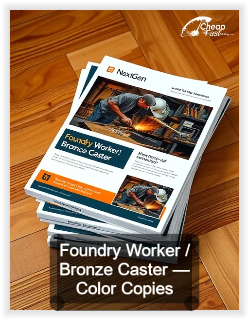Foundry Worker Bronze Caster business card design sample
