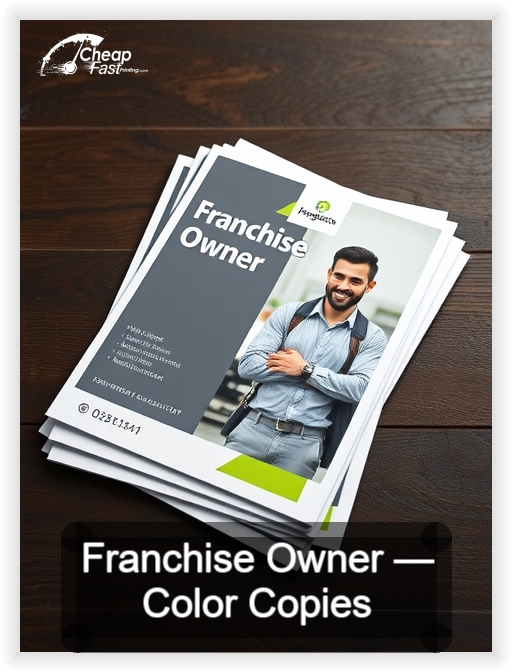 Franchise Owner business card design sample