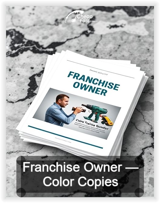 Franchise Owner business card design sample