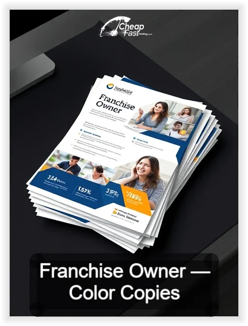 Franchise Owner business card design sample
