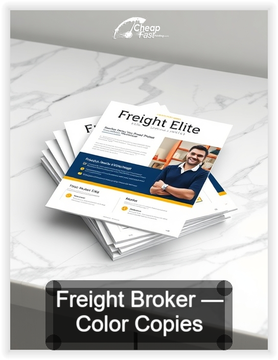 Freight Broker business card design sample