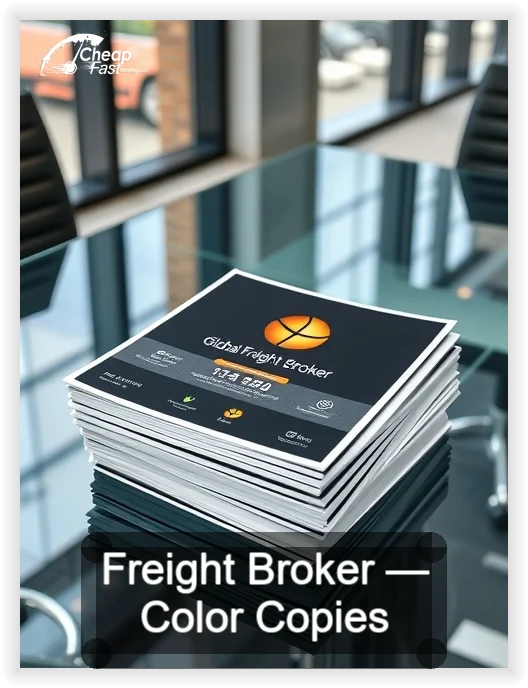 Freight Broker business card design sample