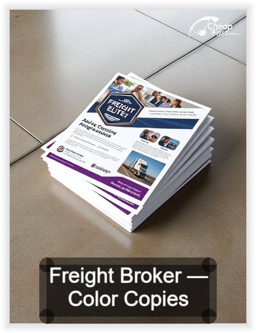 Freight Broker business card design sample