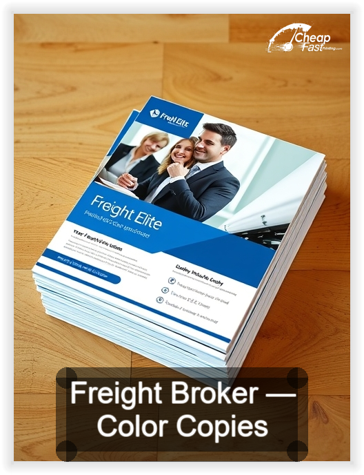 Freight Broker business card design sample