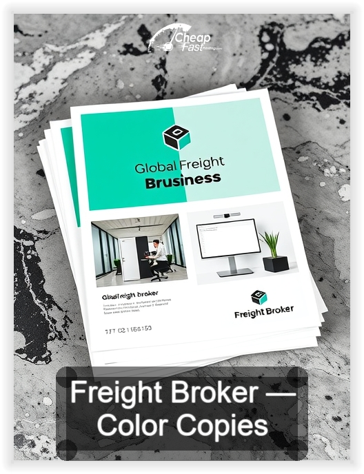Freight Broker business card design sample