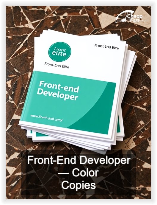 Front End Developer business card design sample