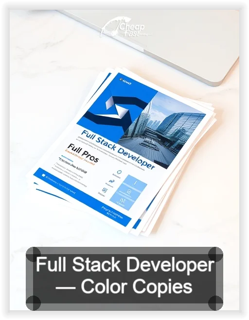 Full Stack Developer business card design sample