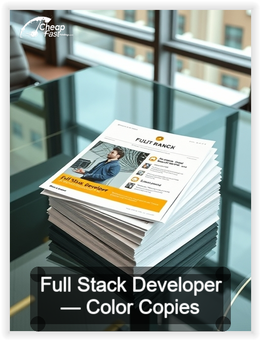 Full Stack Developer business card design sample