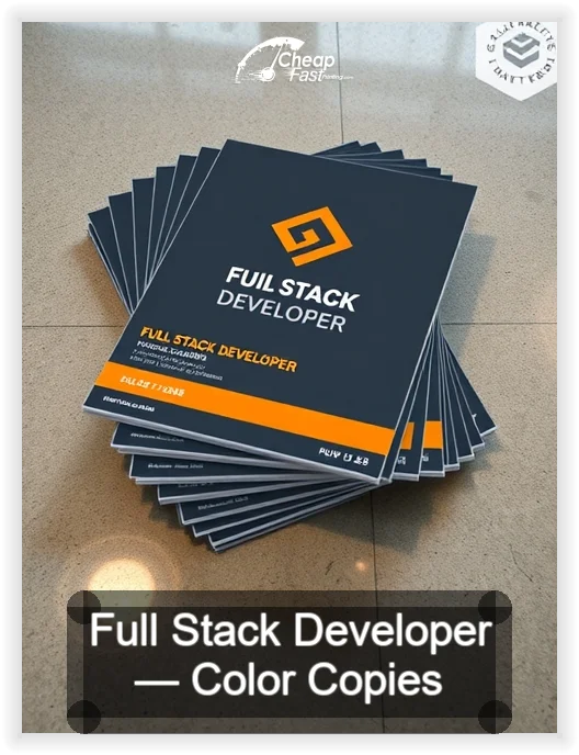 Full Stack Developer business card design sample