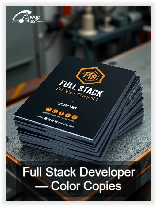 Full Stack Developer business card design sample
