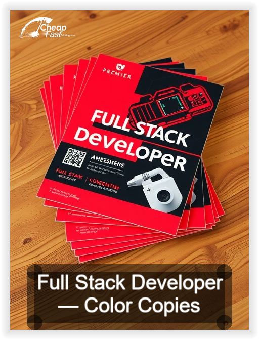 Full Stack Developer business card design sample