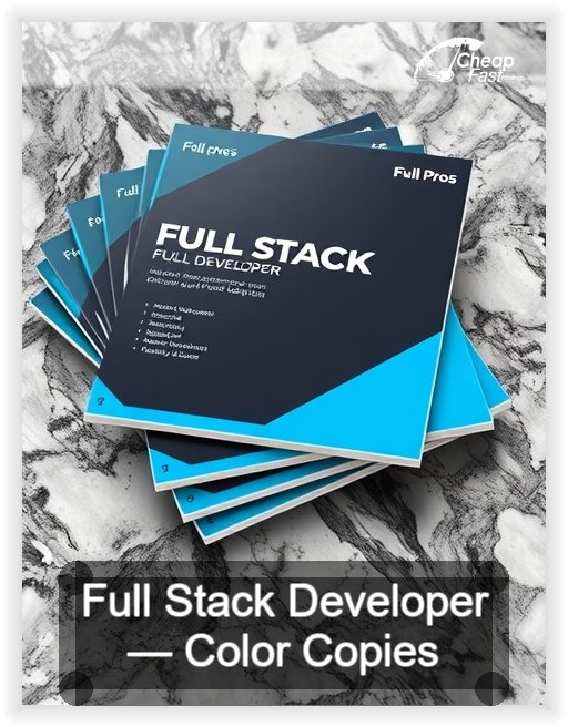 Full Stack Developer business card design sample