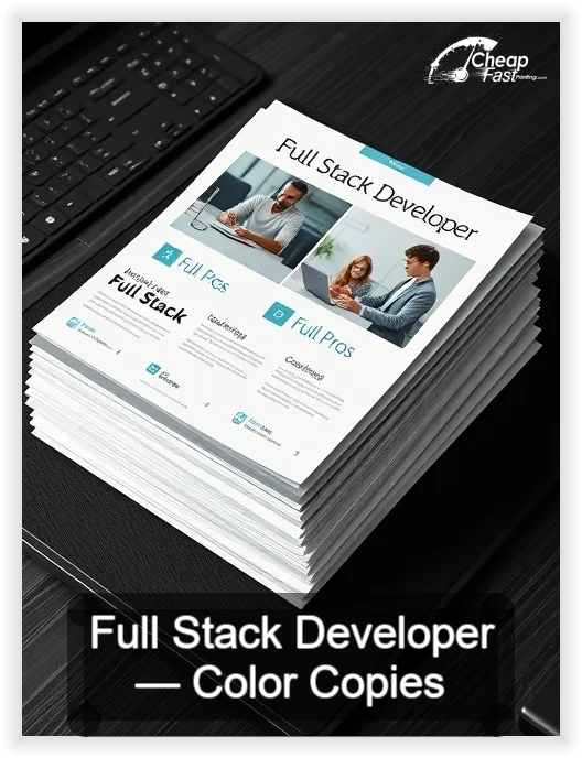 Full Stack Developer business card design sample