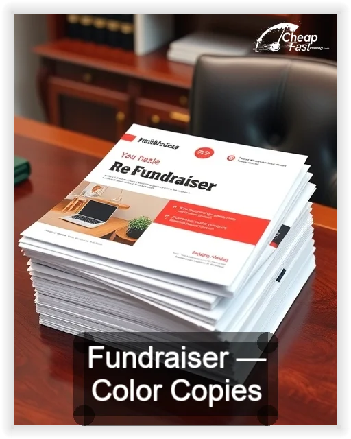 Fundraiser business card design sample