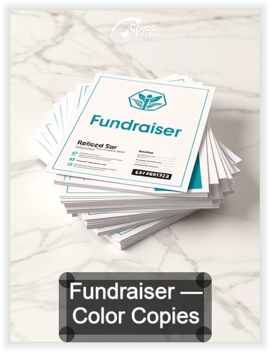 Fundraiser business card design sample